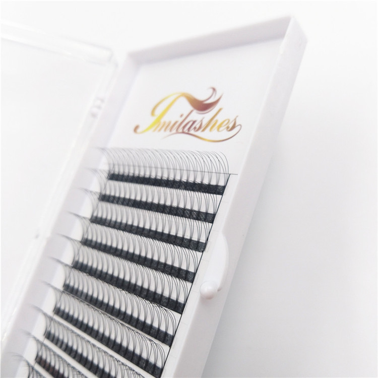 Customized own brand premade fans eyelashes supplier-L