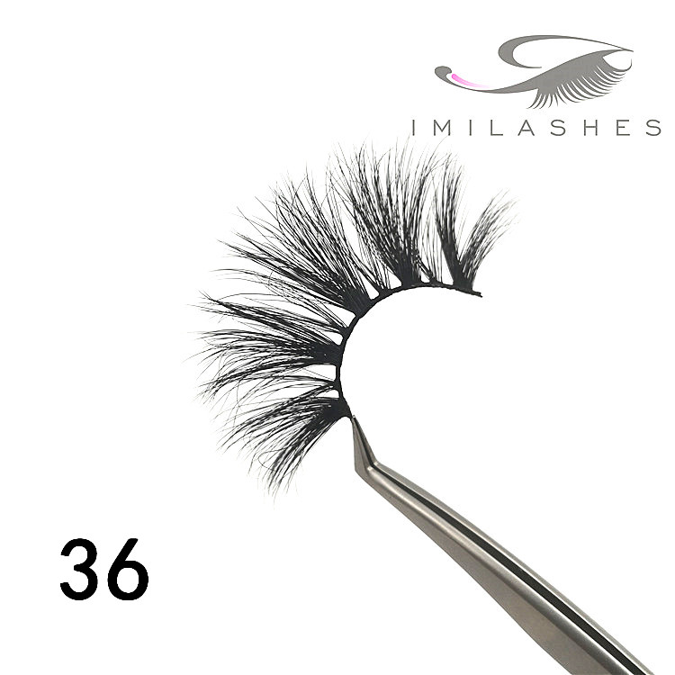 wholesal best 25mm handmade mink eyelashes - A