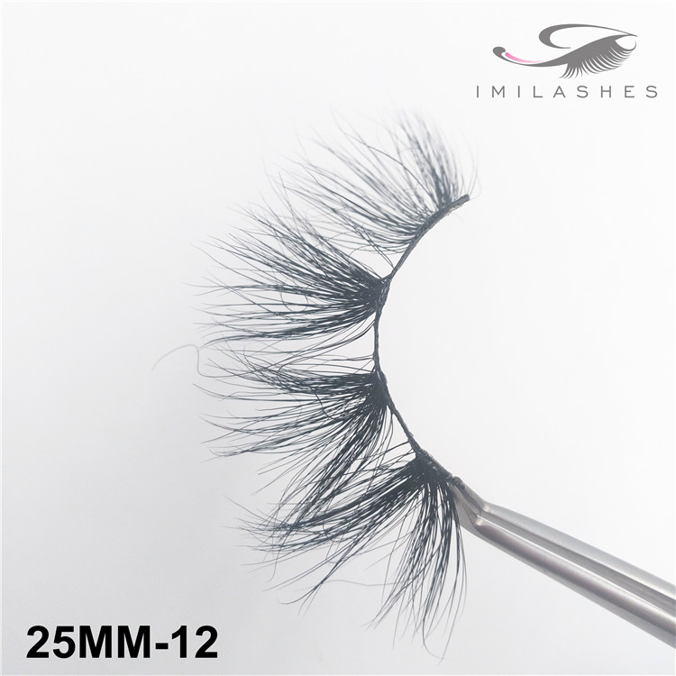 Long dramatic handmade faux mink lashes supply-V