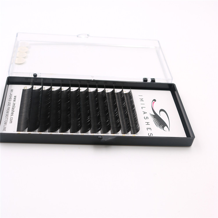 Matte black individual ellipse lashes extension supply-V 