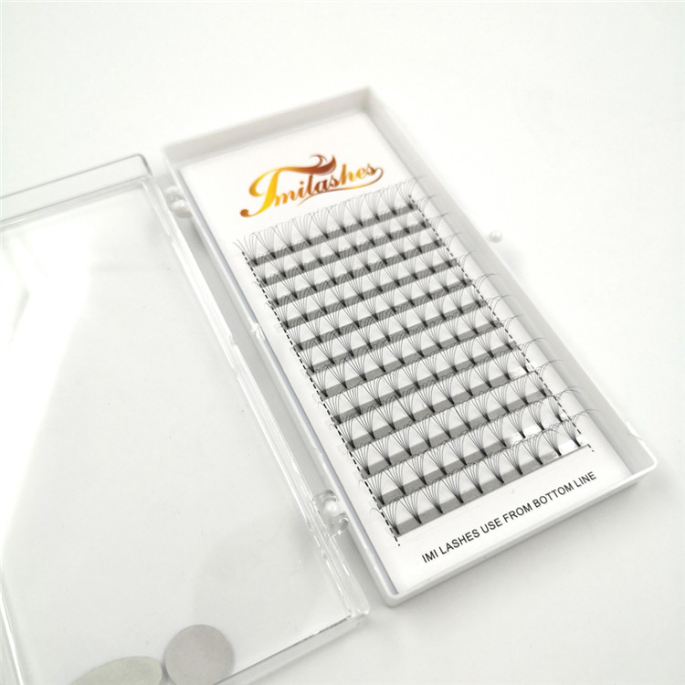 Wholesale 6D D curl best quality pre made fan lashes-V