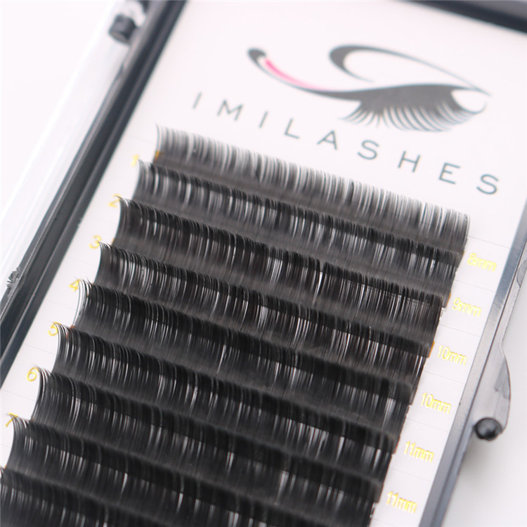 Soft application friendly flat eyelash extensions wholesale-V