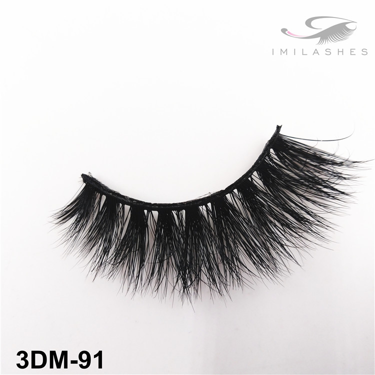 Handmade flexible band 3D mink lashes wholesale-V