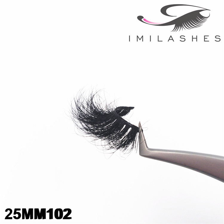 Fluffy volume dramatic 25mm mink lashes supply-V