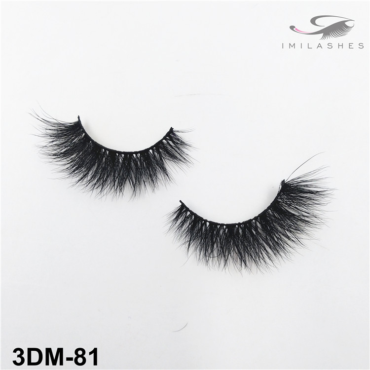 Non magnetic natural look wispy mink eyelashes wholesale-V