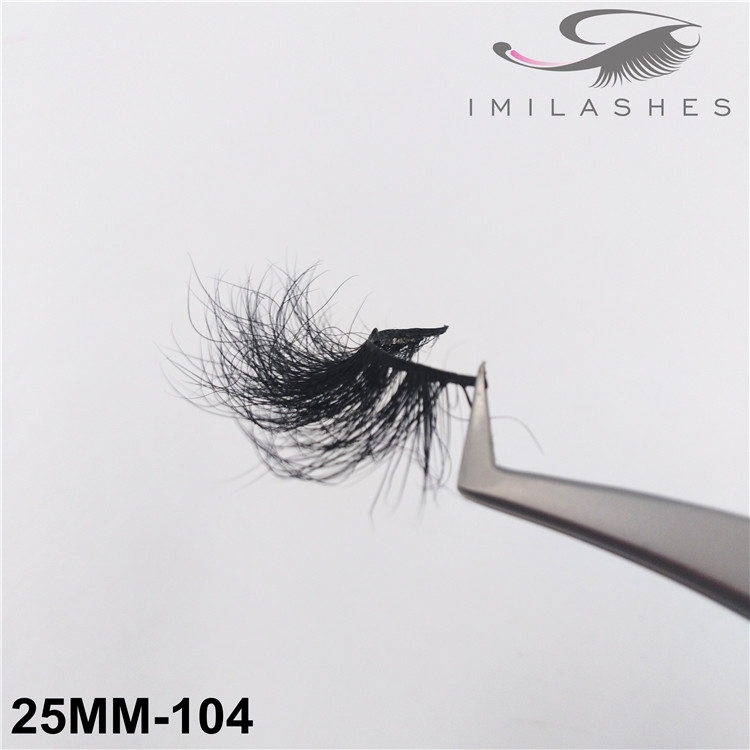 25 mm cruelty free siberian mink strip eyelashes wholesale-V