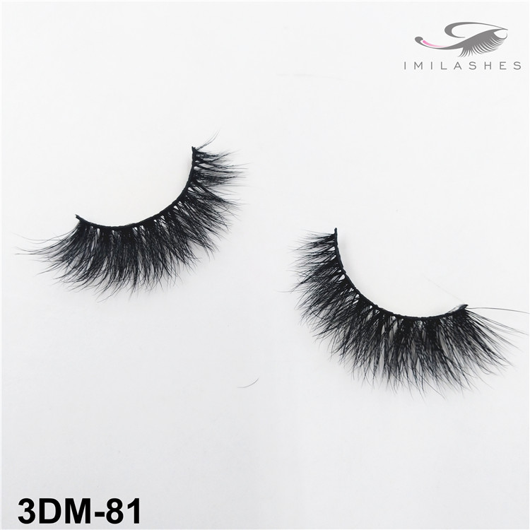 Non magnetic natural look wispy mink eyelashes wholesale-V