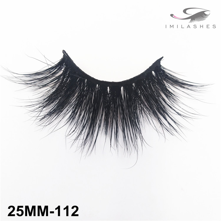 Wholesale 25mm thick handmade full strip mink lashes-V 