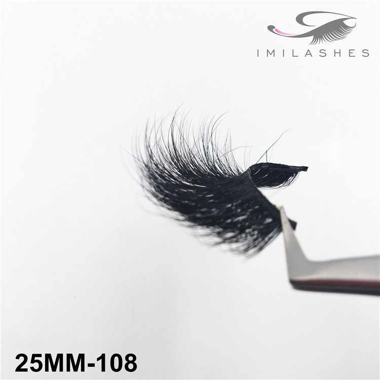 25mm thick dramatic mink strip lashes wholesale-V