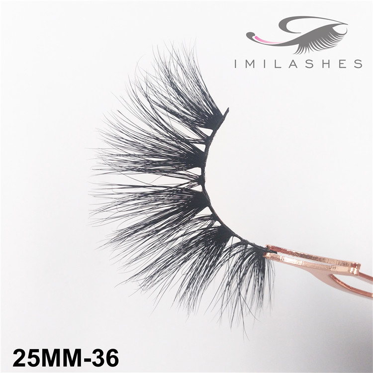 25mm long beautiful mink lashes wholesale USA -V