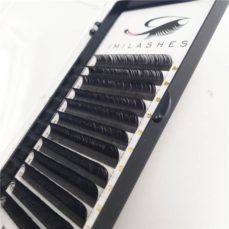 Matte black mega volume eyelash extensions supply-V