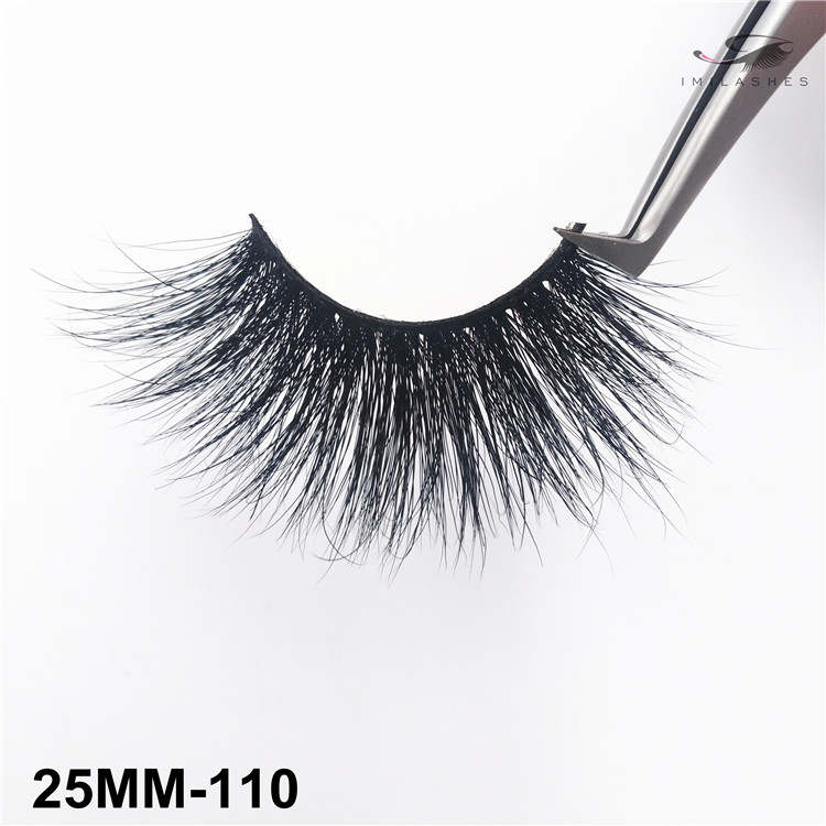 Cruelty free fluffy dramatic real mink eyelashes vendor-V