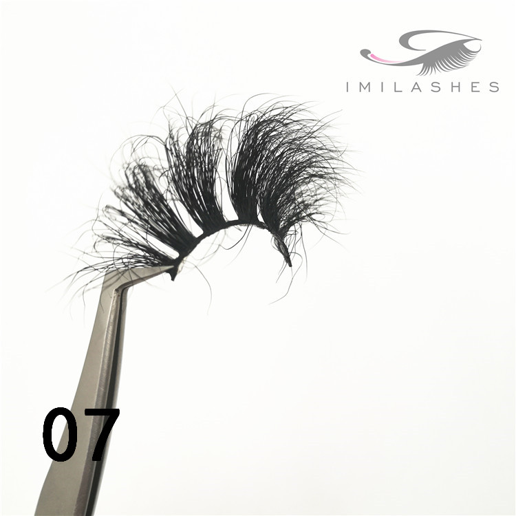 Long fluffy 25mm mink eyelashes vendor- A