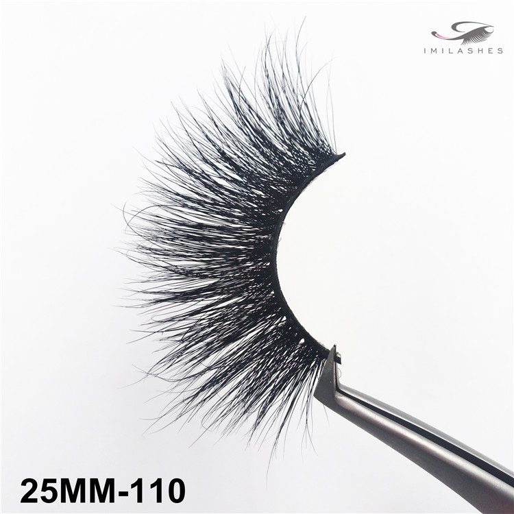 Cruelty free fluffy dramatic real mink eyelashes vendor-V