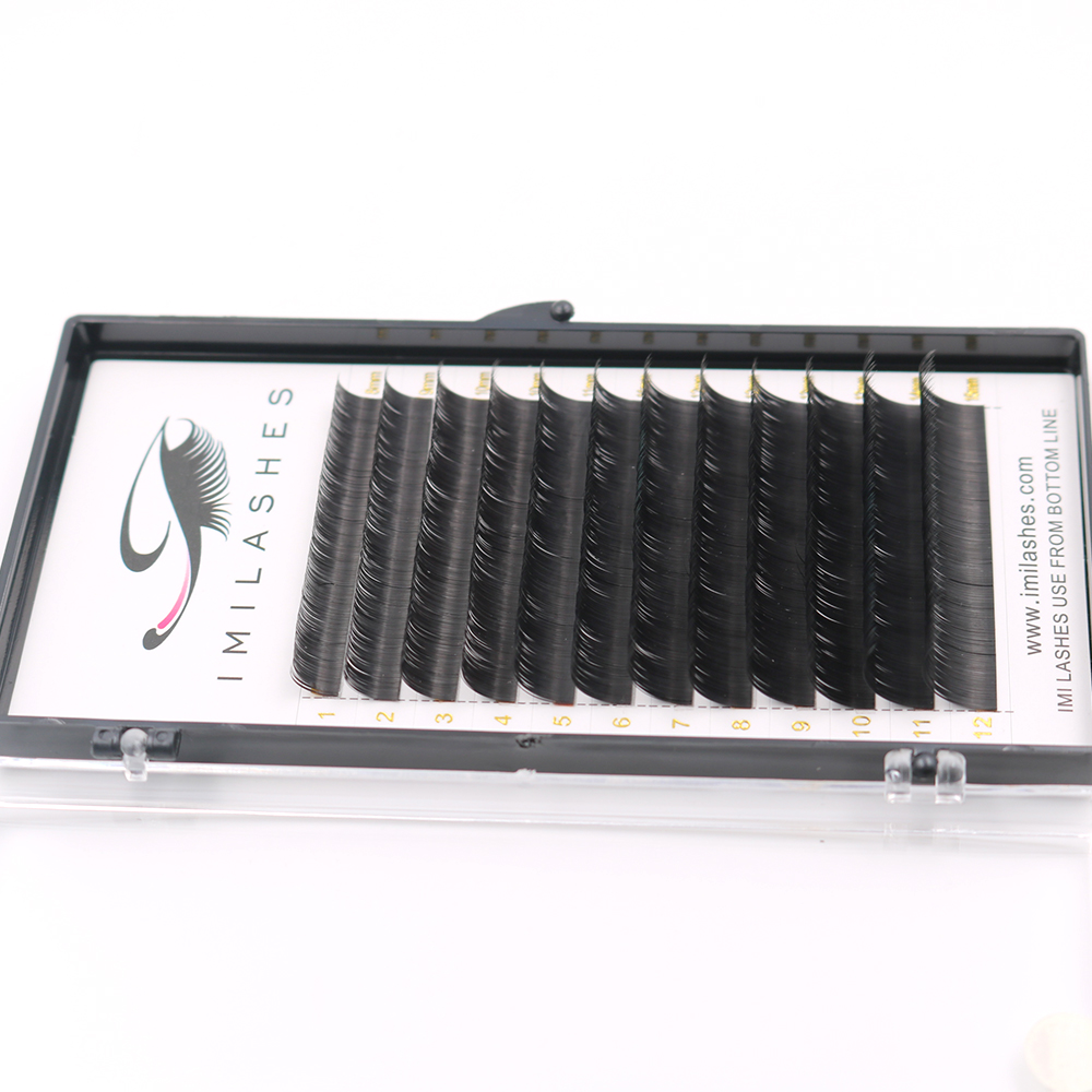 Individual russian volume flat ellipse eyelash extensions-L