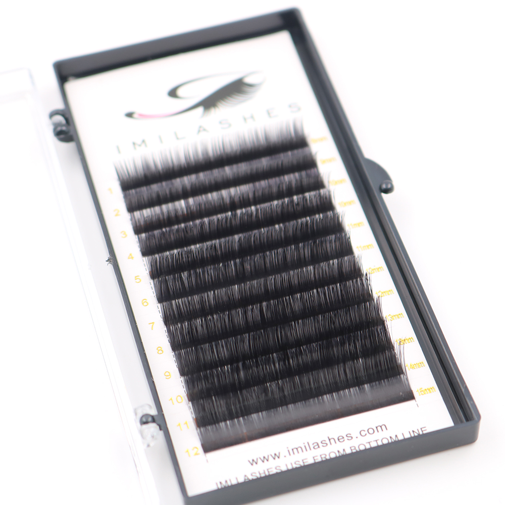 Heat bonded Korean PBT material eyelash extension supplier in China-L