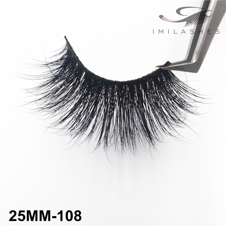 25mm thick dramatic mink strip lashes wholesale-V