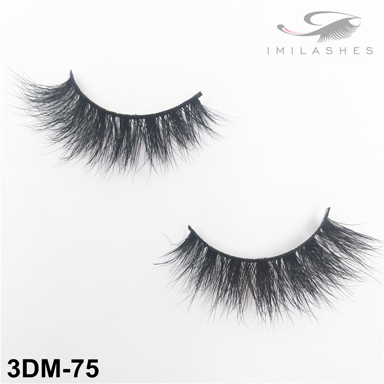 Natural look short soft fake mink lashes supply-V