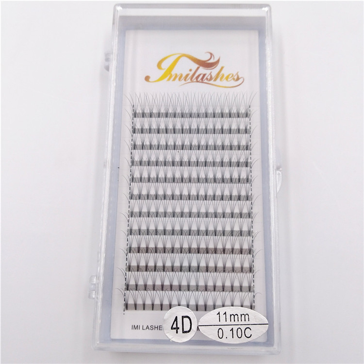 Best premade fans 4D 0.10mm C curl 11 mm lashes wholesale-V