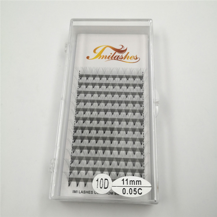 11 mm 10D C curl 0.05 mm mega volume premade fan lashes supply-V