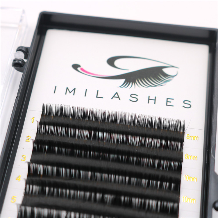 Customer logo silk volume eyelash extensions manufacturer-L