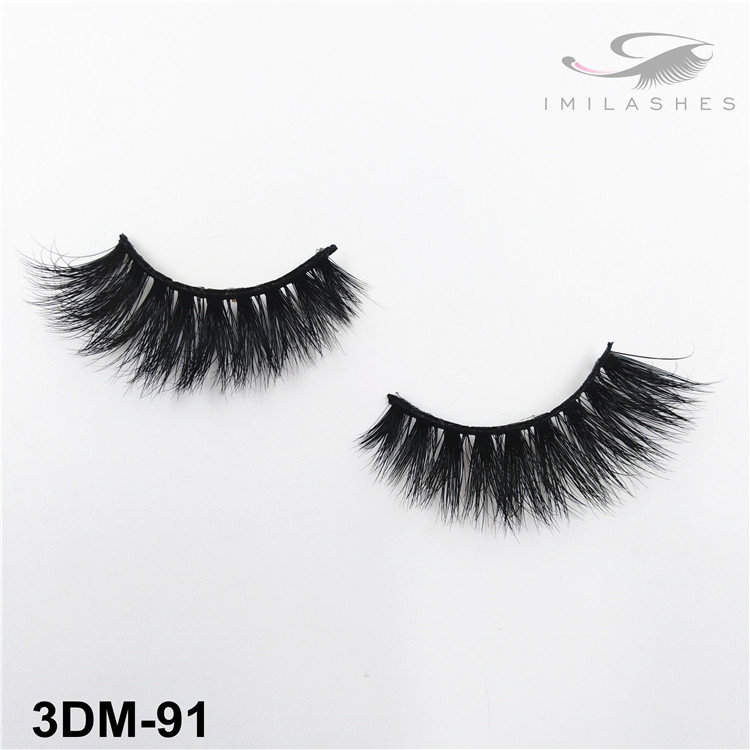 Handmade flexible band 3D mink lashes wholesale-V