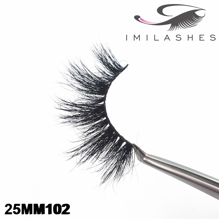 Fluffy volume dramatic 25mm mink lashes supply-V