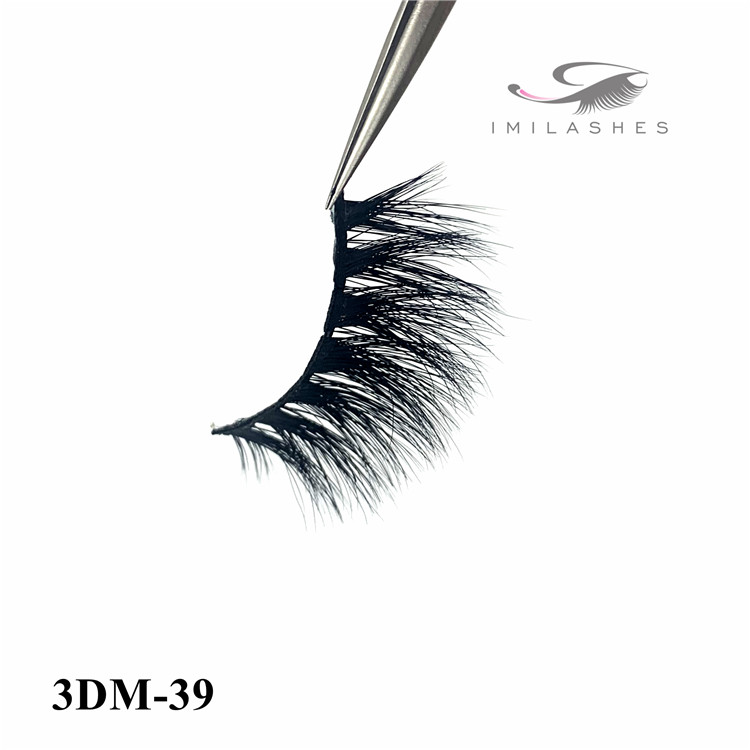 Dramatic makeup handmade natural messy false eyelashes supply-V