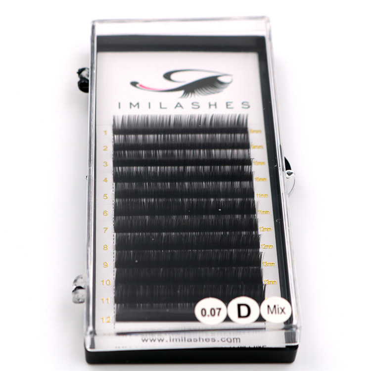 Korean PBT heat bonded 0.07D mix volume eyelash extension-L